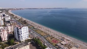 تصویر دانلود فوتیج نمای هوایی از آنتالیا، ترکیه Aerial View Of Antalya, Turkey 