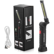 تصویر چراغ دستی قابل شارژ چرخش 360 درجه DELEE Magnetic Base Work Light 360° Rotatable LED Flashlight