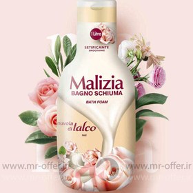 تصویر شامپو بدن مالیزیا Malizia مدل Nuvola Di Talco حجم 1000 میلی لیتر Malizia