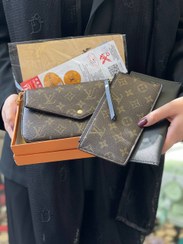 تصویر کیف سه تیکه قهوه ای لویی ویتون 