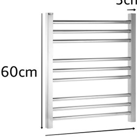 تصویر رادیاتور حوله خشک کن رویال استیل مدل لول 60 کروم 9 پره 
