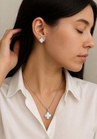 تصویر نیم ست نقره ونکلیف 