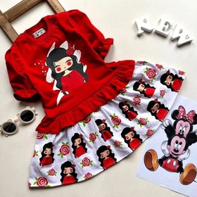 تصویر سارافون تابستانی دخترانه طرح دلبر 