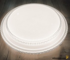 تصویر لوستر سه حالته فلزی ۱۰۰ وات ریموت دار طرح کریستال 