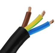 تصویر کابل سه فاز مخصوص موتورچاهی گرد با روکش pvc سایز۳۵×۳ - ۲۴۰۰ Round three-phase cable for well motor with PVC coating