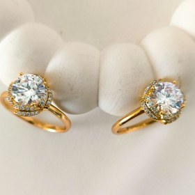 تصویر انگشتر ژوپینگ نگین سفید گرد 