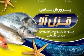 تصویر طرح کارت ویزیت پرورش ماهی 