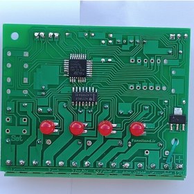 تصویر ماژول کنترل از راه دور پیامکی 4 کاناله تایمردار مدل 12V-SMS 