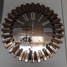 تصویر ساعت دیواری دکوراتیو طرح خورشیدی قطر 90 سانت 