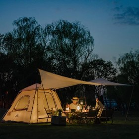 تصویر چادر نیچرهایک اتومات انگو - سری سایبان روکش نقره ای Naturehike Ango automatic tent canopy version - with hall pole - Silver Plate Version 