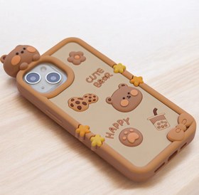 تصویر گارد cookie bear عروسکی اورجینال آیفون و اندروید - IPHONE 15 Cover cookie bear original iphone