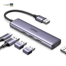 تصویر هاب چهار پورت USB 3.0 به USB 3.0 یوگرین مدل CM473 20805 Hub UGREEN USB 3.0 CM473 20805