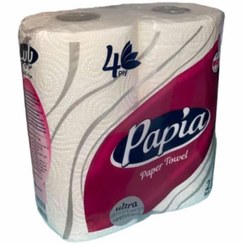 تصویر دستمال حوله‌ای رولی پاپیا۲ رول | جذب بالا، کیفیت تضمینی 