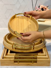 تصویر سینی پذیرایی بامبو ۳ عددی 