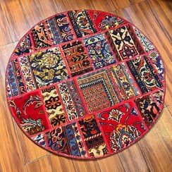 تصویر فرش چهل تیکه کلاژ گرد patchwork