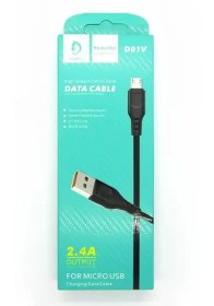 تصویر کابل تبدیل USB به microUSB دن‌من مدل D01V طول 1 متر کابل تبدیل