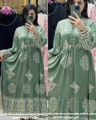 تصویر پیراهن ماکسی طرح ترک مدل 061-3 