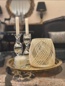 تصویر روکش گلدان مکرومه 