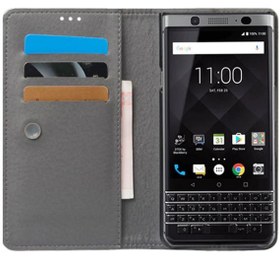 تصویر کیف طرح چرم بلک بری BlackBerry KEYone DTEK70/Mercury Leather Cover 