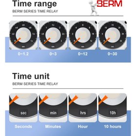 تصویر تایمر آنالوگ مولتی رنج برمه مدل H3CR-A8 