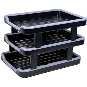 تصویر کازیه پلاستیکی مشکی 3 طبقه امیران 