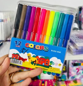 تصویر پک ۱۲ رنگ ماژیک رنگ آمیزی 