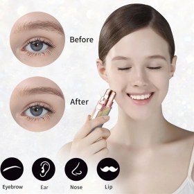 تصویر موزن ابرو و صورت بلولس مدل HX-206 دوکاره 