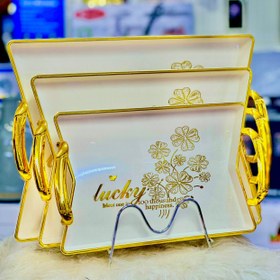 تصویر سینی اکرولیک برند Lucky - گرد / گرد 