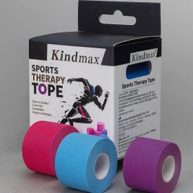 تصویر چسب کنزو تیپ کیندمکس (Kindmax Kinesiology Tape) – نوار درمانی و ورزشی حرفه‌ای ضد آب و ضد حساسیت 
