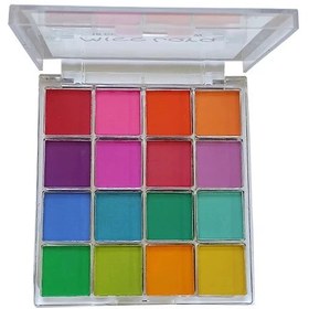 تصویر پالت سایه چشم 16 رنگ میس لارا پیگمنت قوی ماندگاری بالا "Miss Lara 16-color eyeshadow palette, strong pigment, long lasting"