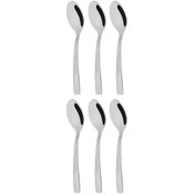 تصویر قاشق چای خوری 6عددی ناب استیل مدل فلورانس استیل براق Nab Steel Florence Tea Spoon