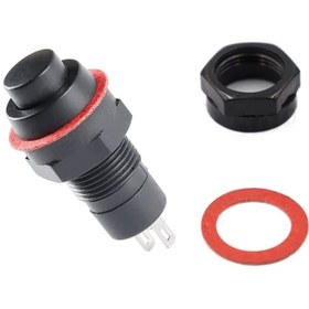 تصویر شستی فشاری مهره خور 2 پایه 10mm - DS213 مشکی 