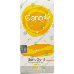 تصویر کرم ضد آفتاب ژنوبایوتیک 1 پوست چرب بی رنگ SPF50 Sun Gen 1 Sunscreen Cream SPF50 For Oily Skin GenoBiotic