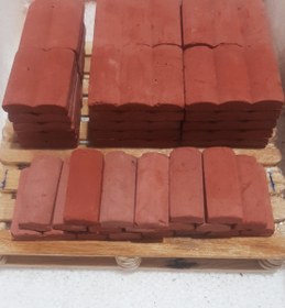 تصویر آجر سقف شیرونی مینیاتوری مدل 123 رنگ قرمز 