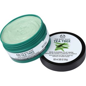 تصویر ماسک صورت پاک کننده خاک رس درخت چای بادی شاپ The Body Shop Tea Tree Skin Clearing Clay Face Mask 100ml 