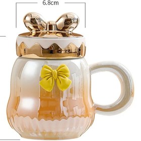 تصویر ماگ سر دار پاپیونی - بنفش mug