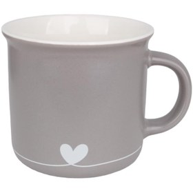 تصویر ماگ سرامیکی خال خالی طرح قلب کد 4510 Dotted ceramic mug with heart design