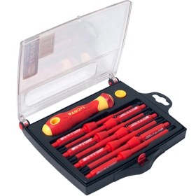 تصویر پیچ گوشتی 1000 ولت لیکوتا مدل ASD-CVS103K LICOTA 7 IN 1 VDE INTERCHANGEABLE SCREWDRIVER ASD-CVS103K