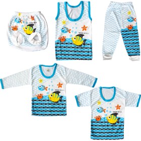 تصویر ست 5 تکه لباس نوزادی کد C15 