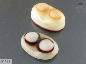 تصویر نگین عقیق باباقوری دو چشم کد 51181 