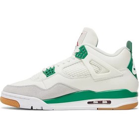 تصویر کتونی نایک ایرجردن 4 اس بی سفید سبز Nike Air Jordan 4 SB Jordan 4 Retro SB Pine Green