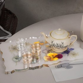 تصویر قالب سیلیکونی رزین مدل سینی دفرمه ژئود 20 در 30 سانتیمتر - 