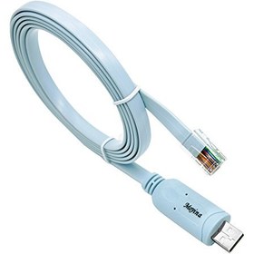 تصویر کابل USB کنسول USB به کابل USB RJ45 لوازم ضروری سیسکو ، NETGEAR ، Ubiquity ، LINKSYS ، روتر / سوئیچ TP-Link برای لپ تاپ در ویندوز ، مک ، لینوکس (آبی) 