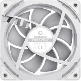تصویر فن کیس گیم مکس مدل GameMax FN12A C8I White GAMEMAX FN12A C8I White 120mm ARGB Case Fan