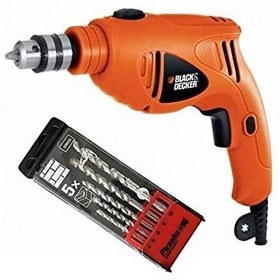 تصویر دریل چکشی تک سرعته 10 میلی متر برند بلک اند دکر BLACK+DECKER 480W 10mm Single Speed Hammer Drill BLACK+DECKER 480W 10mm Single Speed Hammer Drill