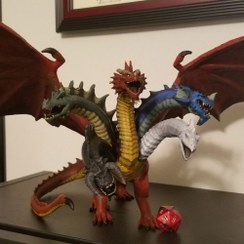 تصویر فیگور اژدهای پنج سر Tiamat 