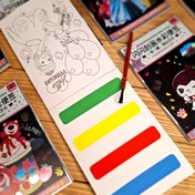 تصویر دفترچه دوکاره ذغالی و آبرنگی 