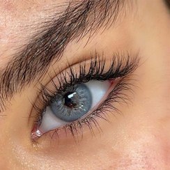 تصویر لنز طوسی آبی رگه دار هاوایی بلو سلنا 