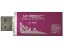 تصویر رم ریدر برند XP-product مدل XP-735N رنگ صورتی 