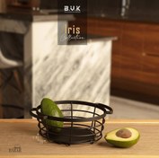 تصویر سبد گرد فلزی مشکی بی وی کی کد 405120 کالکشن آیریس 